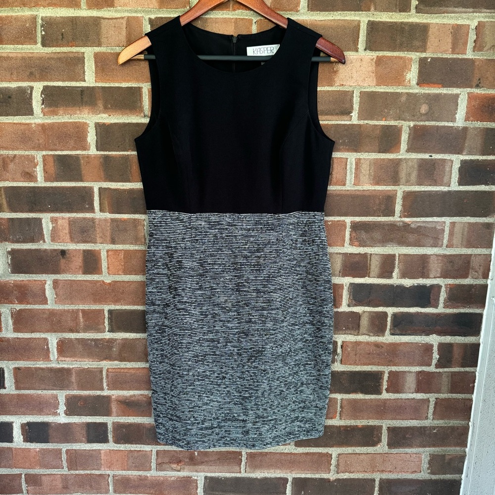 Kasper Color Block Sleeveless Color Block Sheath … - image 1